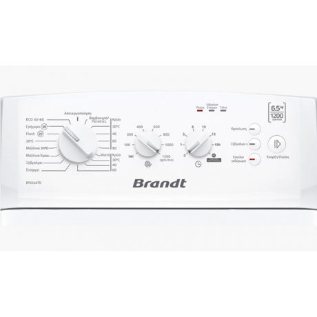 Brandt BT652ATG Πλυντήριο Ρούχων Άνω Φόρτωσης 6.5kg 1200 Στροφών 